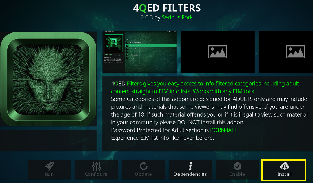  4QED Filters addon