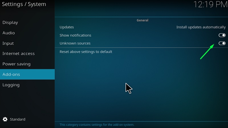 unknown sources on kodi