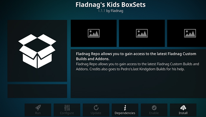 Fladnag’s Kids BoxSets addon