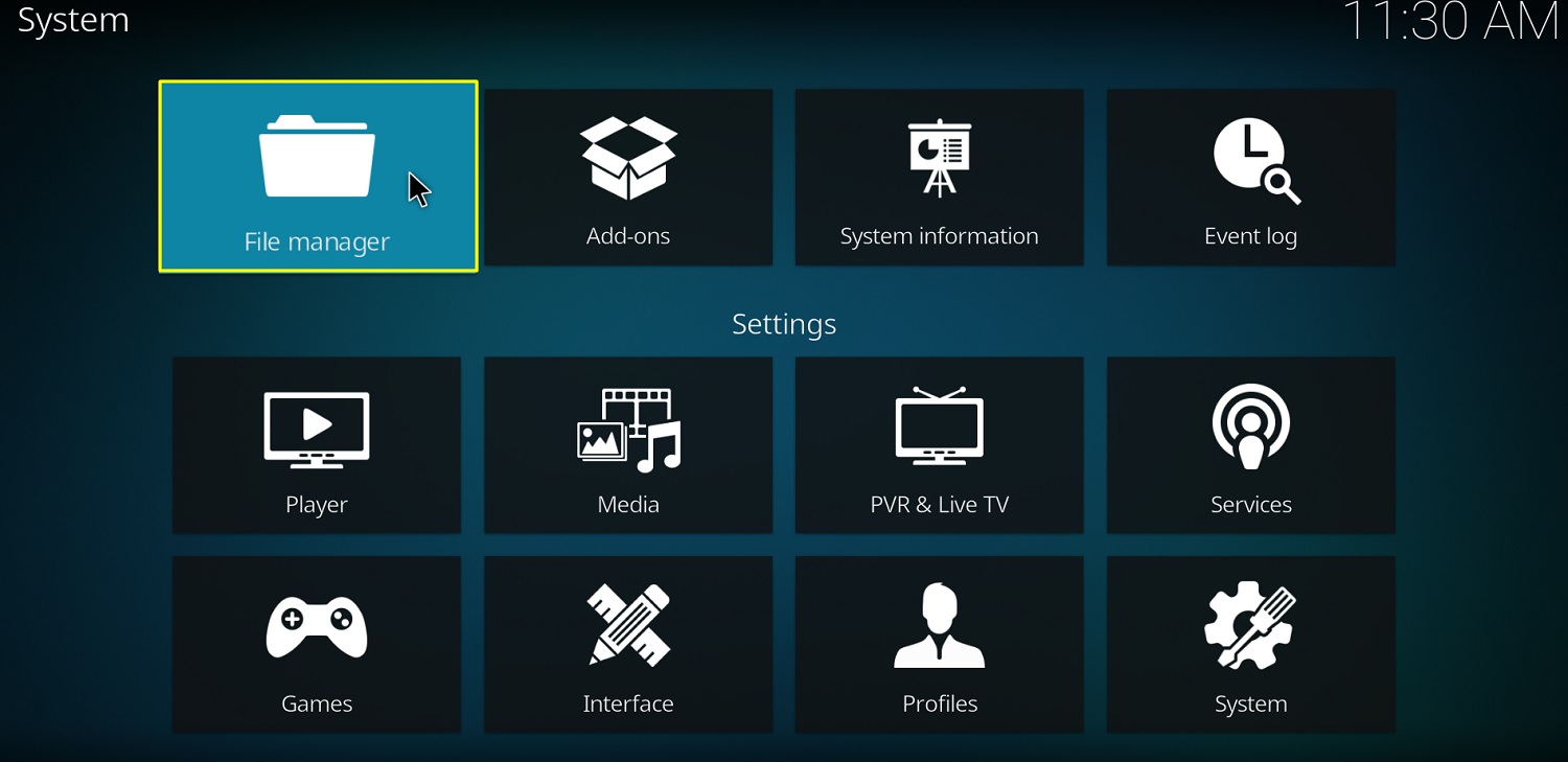 file manager kodi