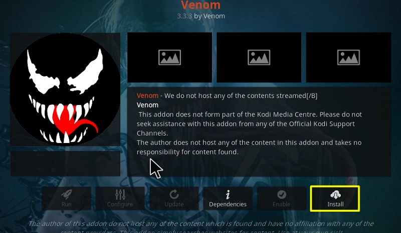 install Venom Kodi addon