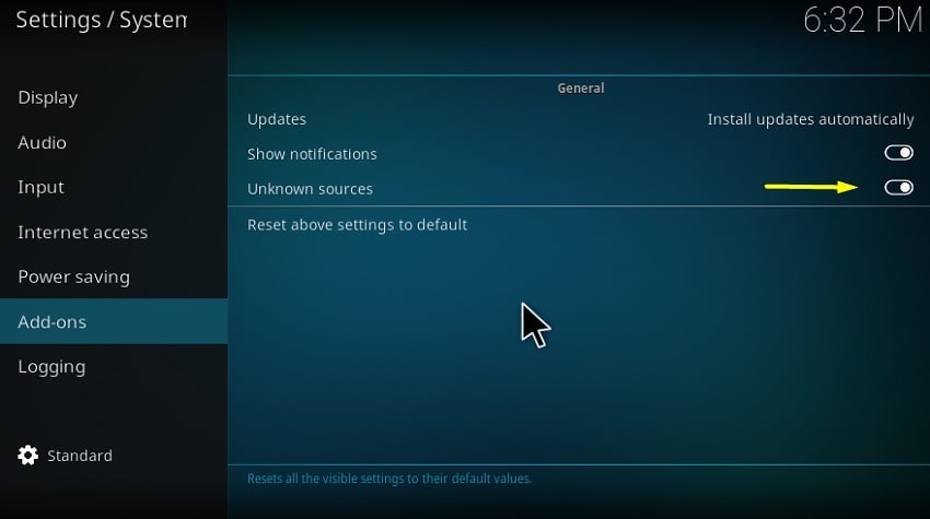 Unknown sources kodi