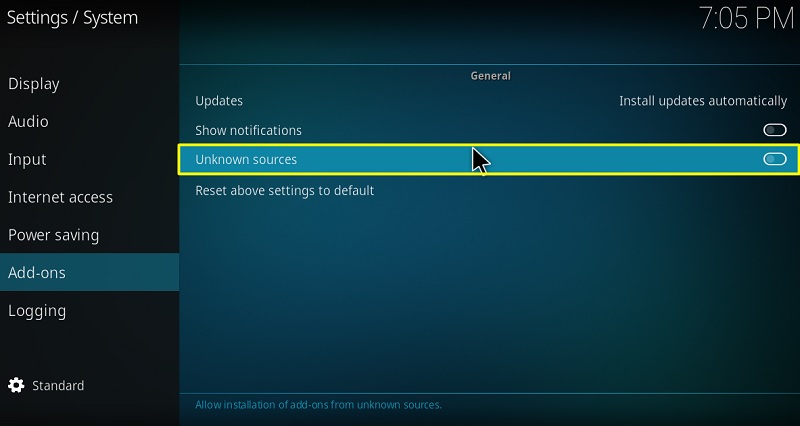 unknown sources kodi