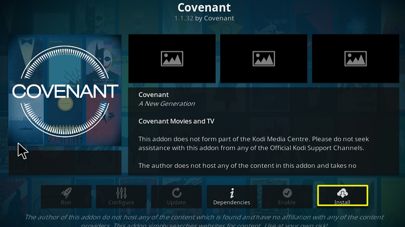 install Covenant add-on