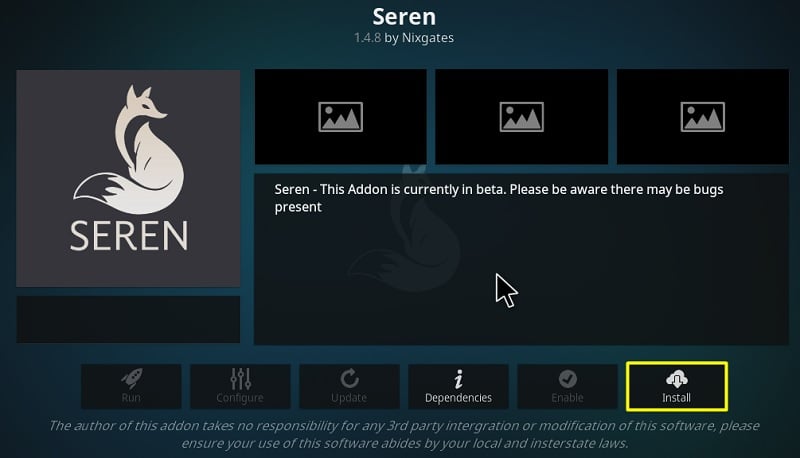 Install Seren Addon