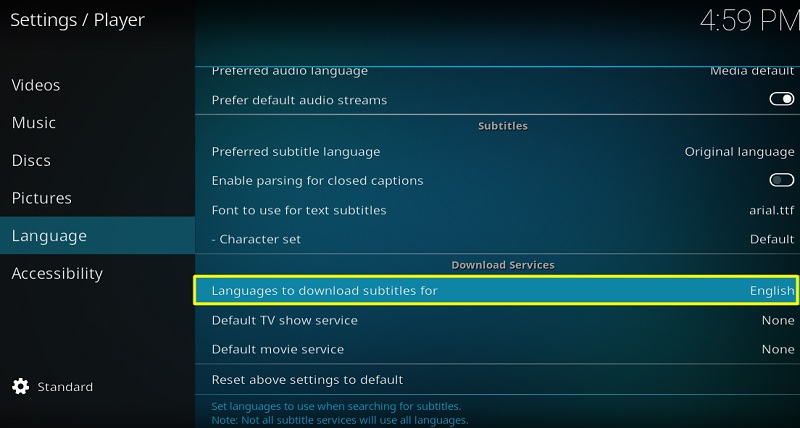 failed to download subtitle kodi