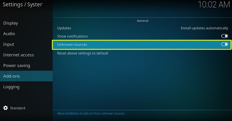 Unknown Sources on Kodi