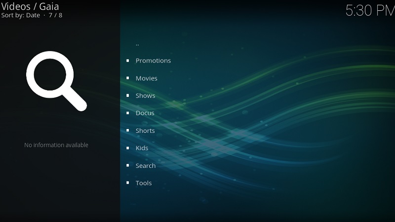 gaia kodi addon