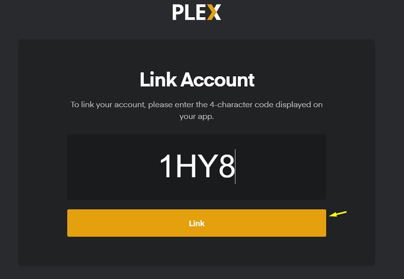 plex tv code link