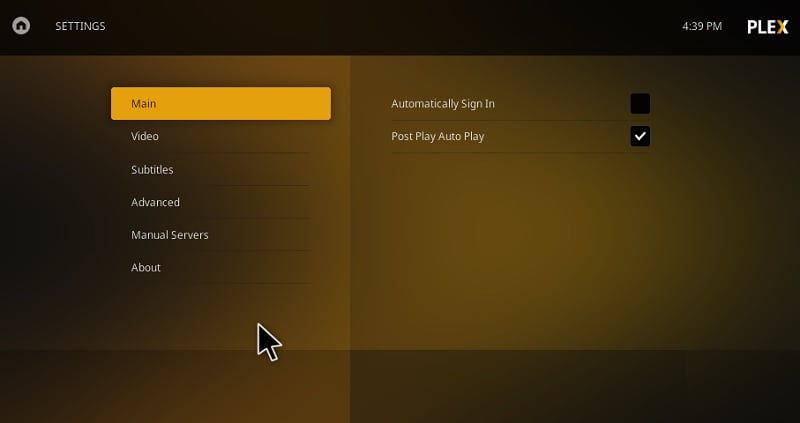 plex addon for kodi