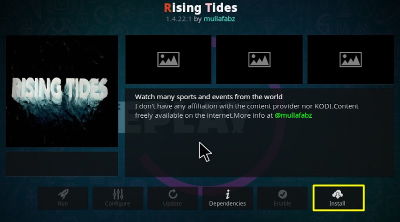 Install Rising Tides Addon