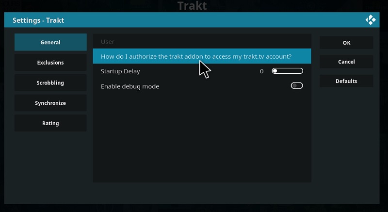 How do I authorize the trakt addon to access my trakt.tv account